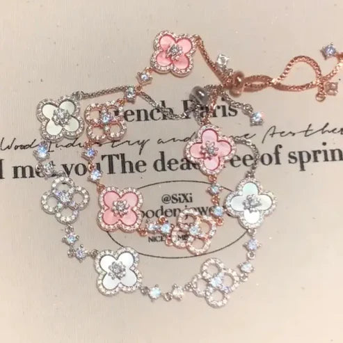 Bracelet Trèfle Sakura Élégante